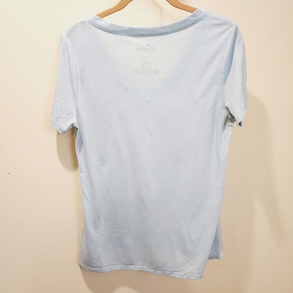 Disney Lilo and Stich blue V neck tshirt size M - Picture 7 of 8